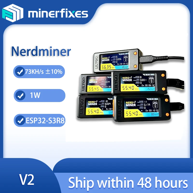 Bitcoin Nerd Miner v2.0 T-Display-S3 BTC Crypto Solo Lottery Nerdminer Wyświetlacz LCD z obudową