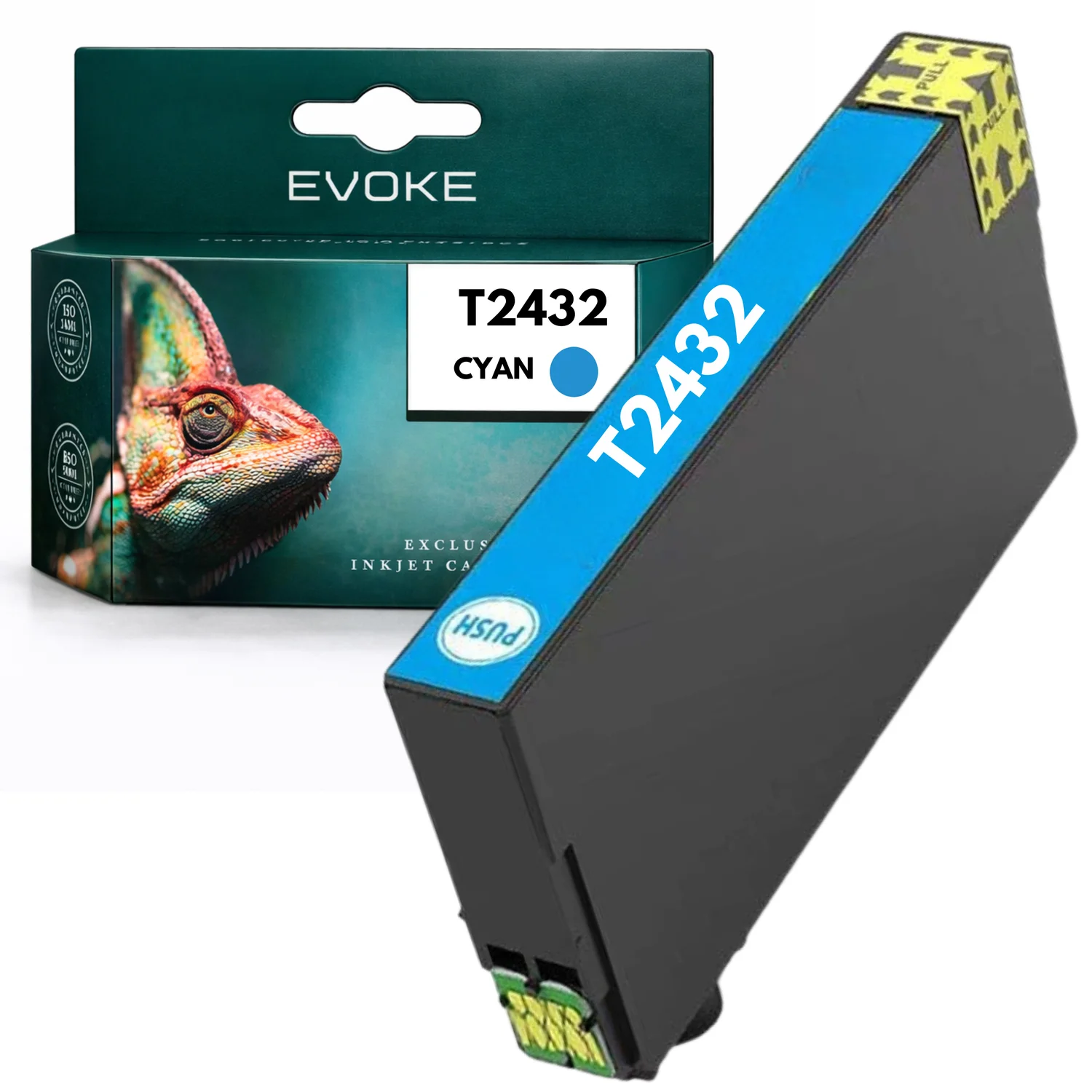 Evoke Compatibele Inkt voor Epson T2432 C13T24324010/4012 C13T24324010 4012 Cyaan Xp750 Xp760 Xp850 Xp851 Xp860 Xp950 Xp960