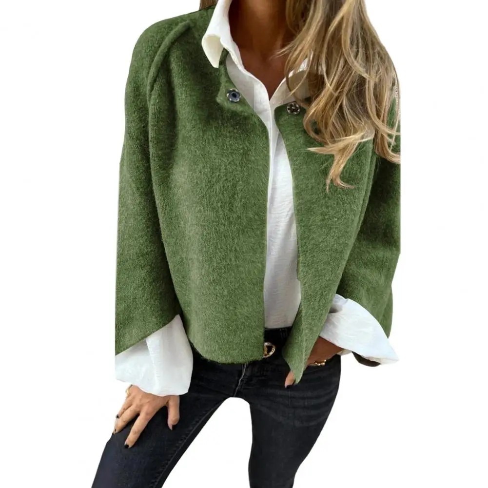 Women Winter Coat Cozy Winter Women's Fleece Cardigan with Windproof Technology Stylish Outdoor Coat for Maximum Heat Retention