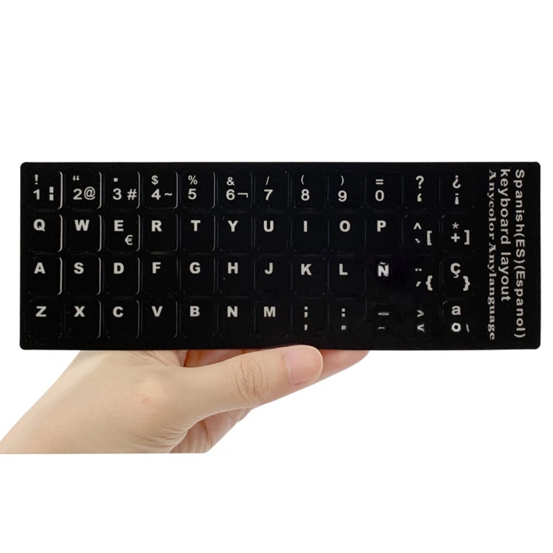 20CB Keyboard Sticker Replacement Letter Film Spanish-letter Stickers Suitable for Tablet PC Laptop Gaming Keypads