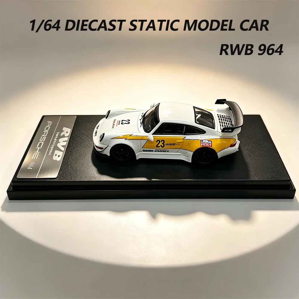 1:64 Scale RWB 964 Diecast Static Car Model Highly Simulated Racing Vehicle Premium Collectible Desktop Ornament Gift