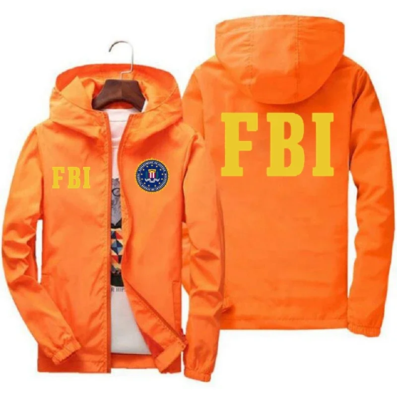 Высококачественные мужские спортивные куртки с принтом ФБР, модные брендовые повседневные спортивные куртки и ветровки, весна и осень