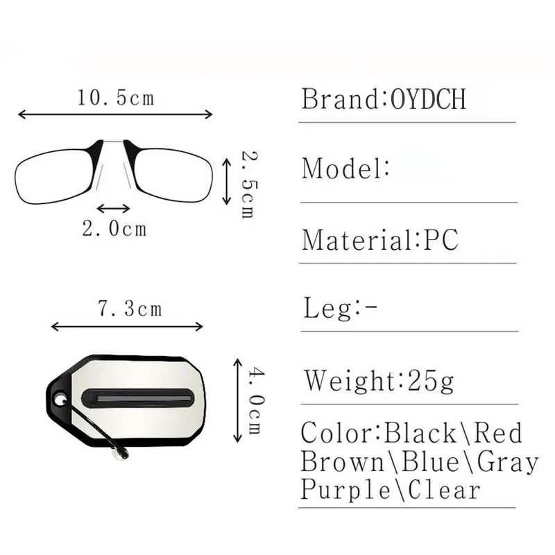 Eyeglasses Legless Pinched Nose Reading Glasses Eyeglasses for Phone Eyeglasses Mens Reading Glasses Womens Fashion Magnifying