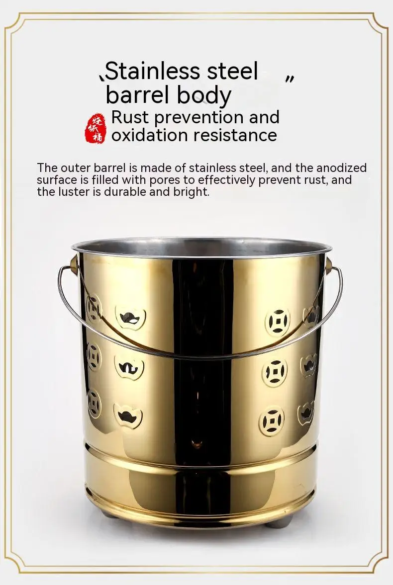 1 Set Burning Bucket Paper Money Incinerator Paper Burning Barrel With Hook Outdoor Burn Barrel Paper Money Incinerator