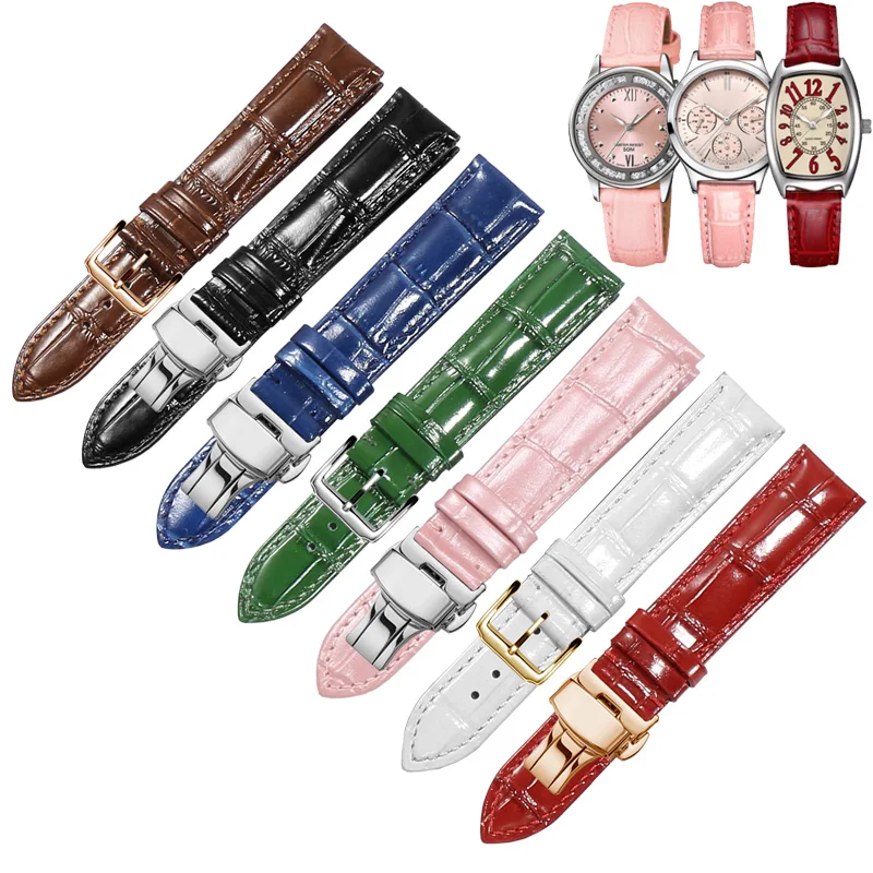 

Substitute LTP-V300/1208/1391/V007 SHE-4048 Series Women's Leather Watch Strap 12/13/14/15/16/17/18/19/20/21/22mm