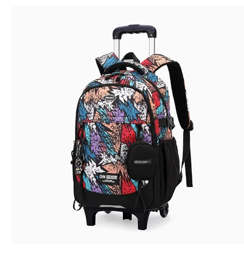 ZIRANYU kids School Rolling backpack For teenagers travel trolley bag Student backpack on wheels school Wheeled backpack bag