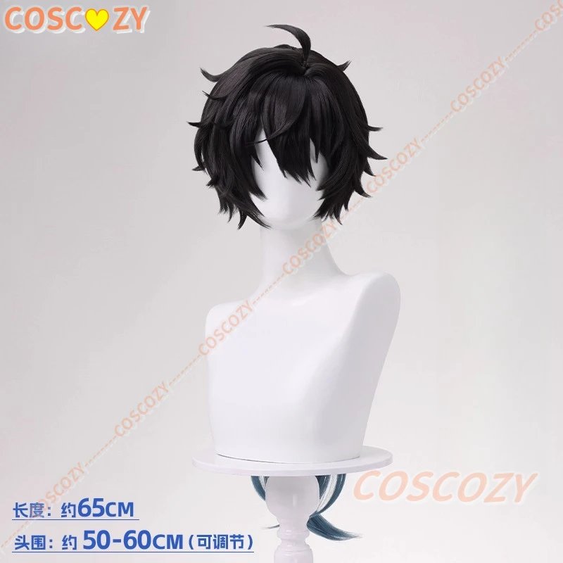 Game Honkai Star Rail Dan Heng Permansor Terrae Cosplay Pruik Zwart Blauw Lang Haar Voor Vrouwen Mannen Halloween Pruiken