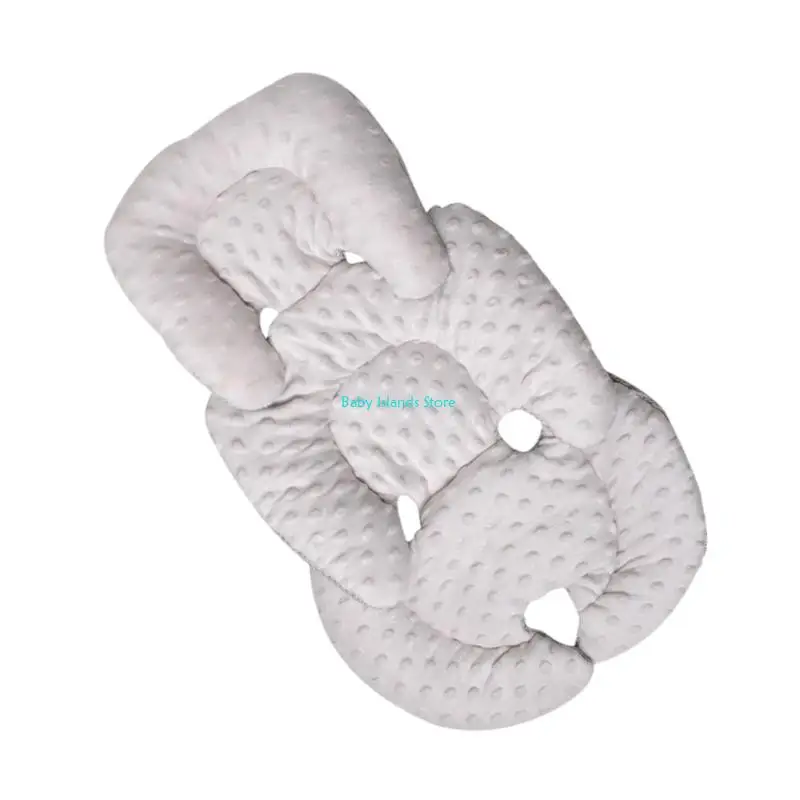 K92D تنفس عربة مقعد وسادة الأطفال حديثي الولادة عربات مقعد بطانة منقط دعم وسادة الطفل يدفع باليدين وسادة مزدوجة الوجهين