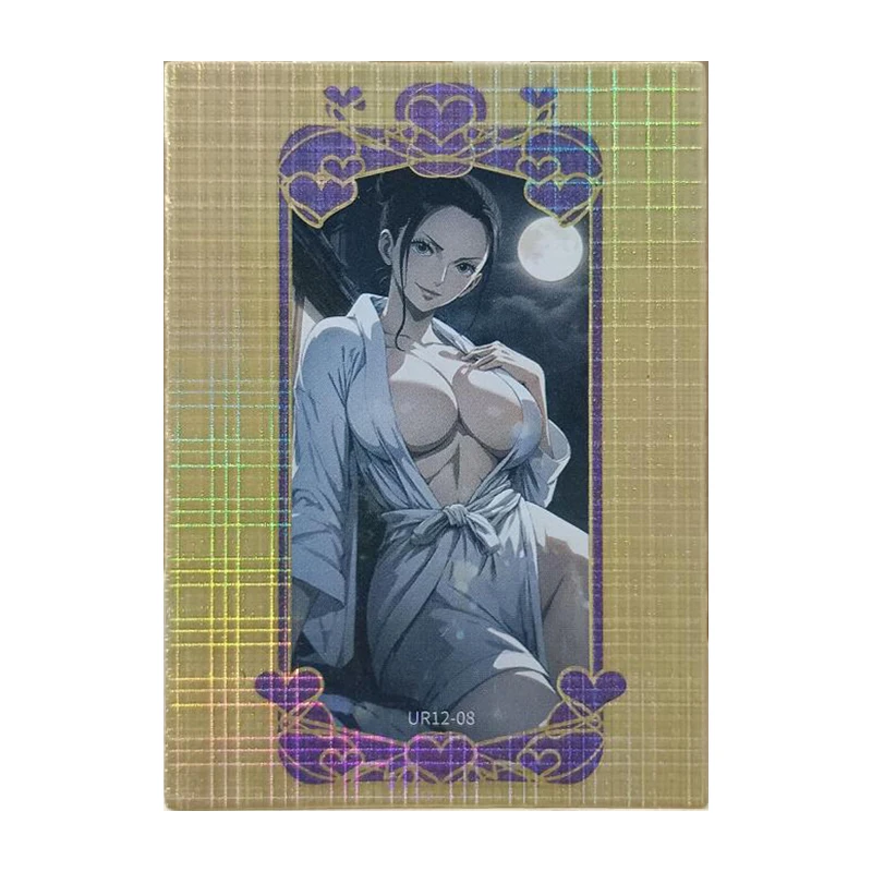 Anime ONE PIECE Rare UR Refraction Game Collectible Card Nami Uta Yamato Reiju Robin Hancock Vivi Toys for boys Birthday Present