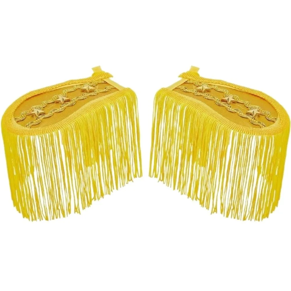 Classic Stars Tassel Epaulettes Fancy Looks Group Uniform Collocations Shoulder Board Formal Event Dress Dynamic Visual Effects