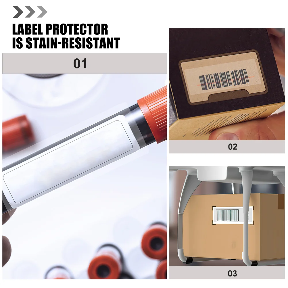 Label Protector Easy Remove Pvc Clear Stickers Shipping Versatile Self-adhesive Protectors Book