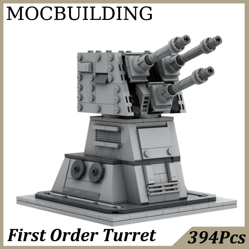 

394Pcs Turret Military Weapon Battle Model MOC Building Blocks Toys for Kids Birthday Gift Construction Toy