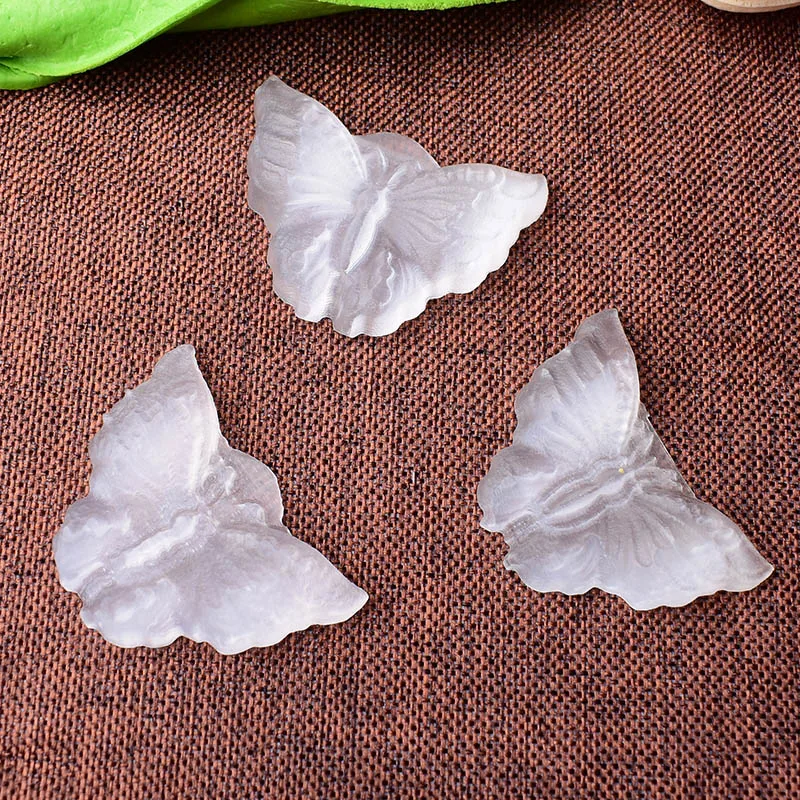 1PC Natural Selenite Stone Butterfly Hand Carving Reiki Healing Stone Crafts Lucky Items Feng Shui Collection Home Decor Gift