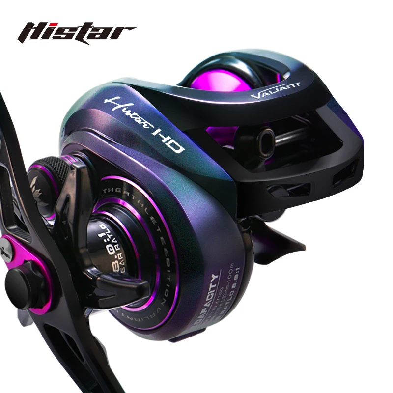 HISTAR Honor Long Casting 8.0:1 High Ratio 8kg Drag Power 4+1 BB Magnetic Braking Baitcasting Fishing Reel