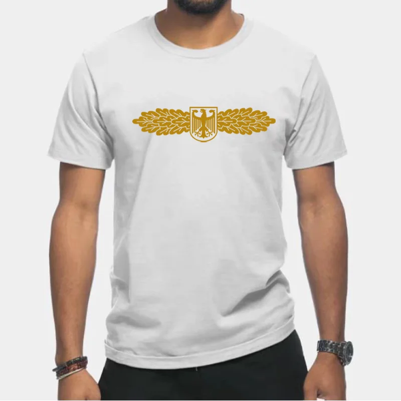 2026 Summer New Product German GSG9 Golden Wing Badge Cotton Short-sleeved T-shirt