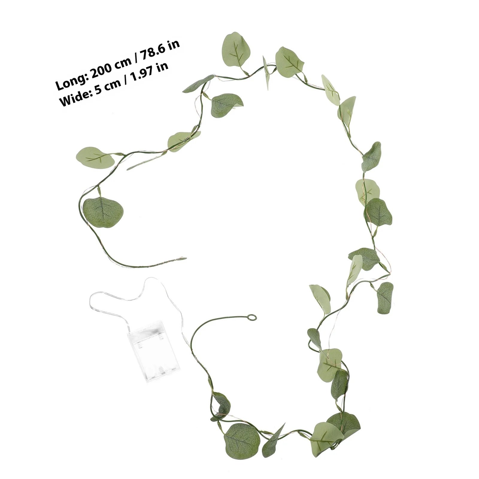 2M وهمية الأوكالبتوس أوراق الشجر ضوء 20 LED أضواء الزخرفية الداخلي لأجواء المنزل المريح عيد الميلاد الديكور