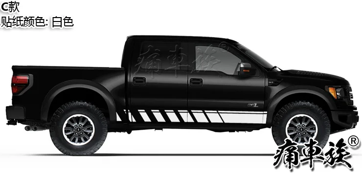 

New Custom Car Sticker Vinyl Body Side Sport Decorative Decals FOR Ford Raptor F150 F350 F550 Car Foil Accessories