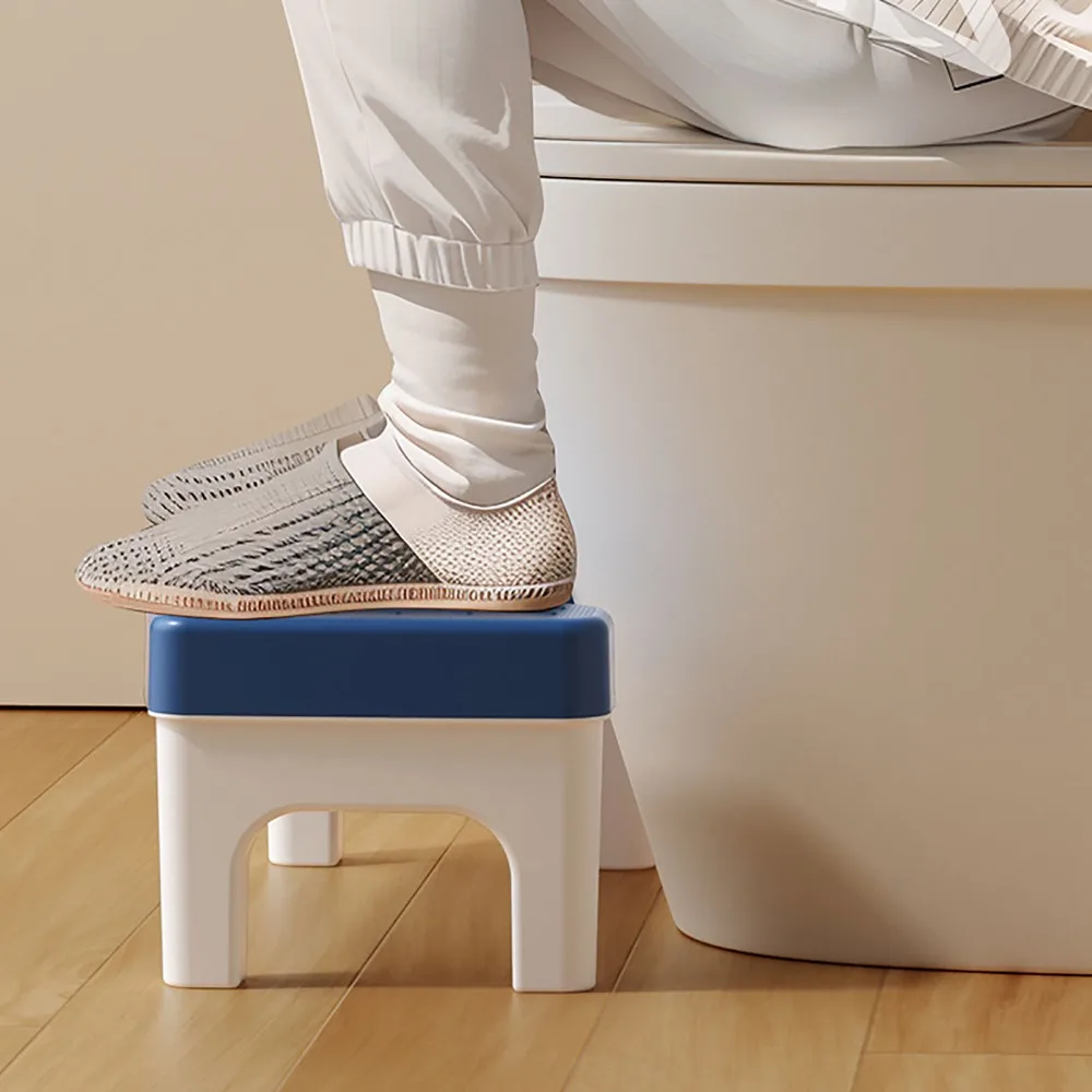 Practical Plastic Toilet Stool Thickened Anti-Slip Squatting Stool Portable Durable Step Stool Bathroom Toilet
