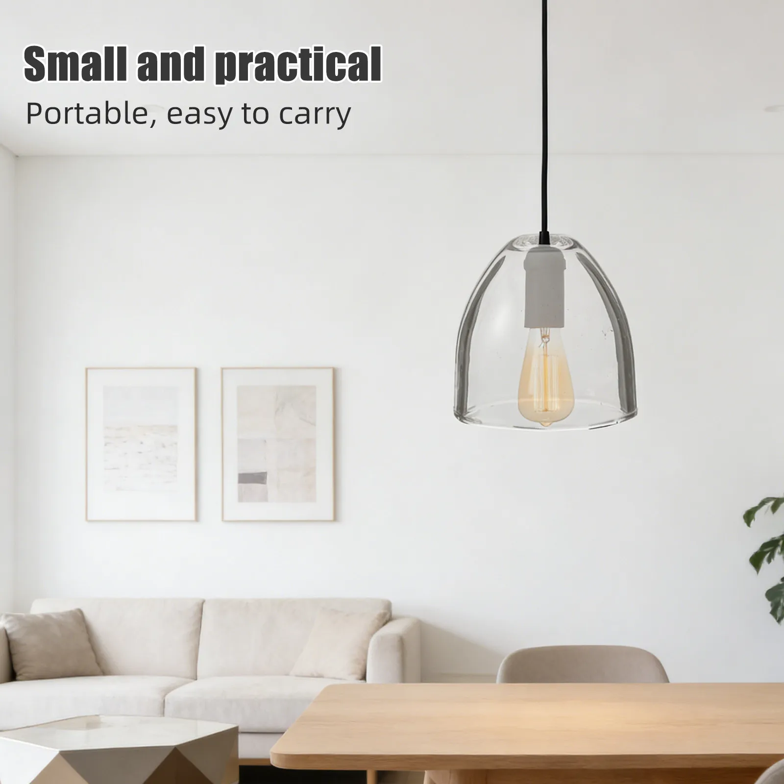 Amber Glass Lamp Shade Bell Shape Replacement 3.9W X 38 Inch Fitter Opening Mini Pendant Floor Wall Lamp Cover Vintage Style