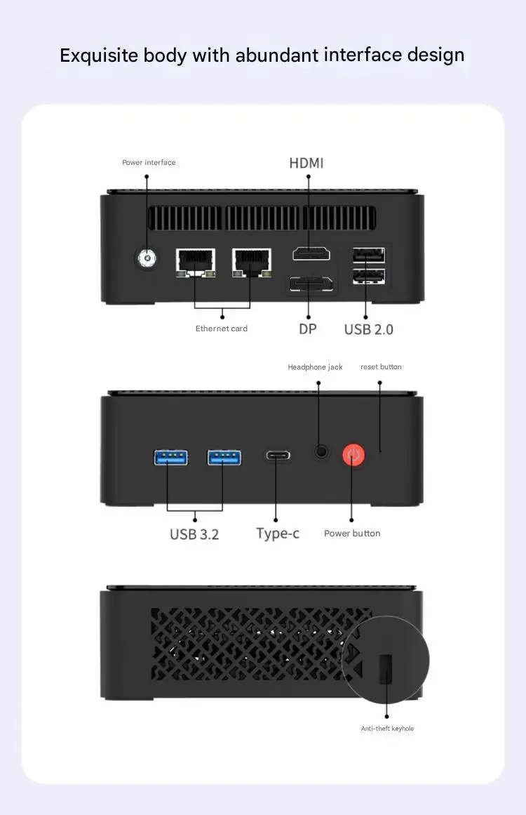 Intel N150/N100 Mini PC Micro NUC Quad-Core Business Desktop Portable Mini Chassis NAS - Compact Business-Class Compututer