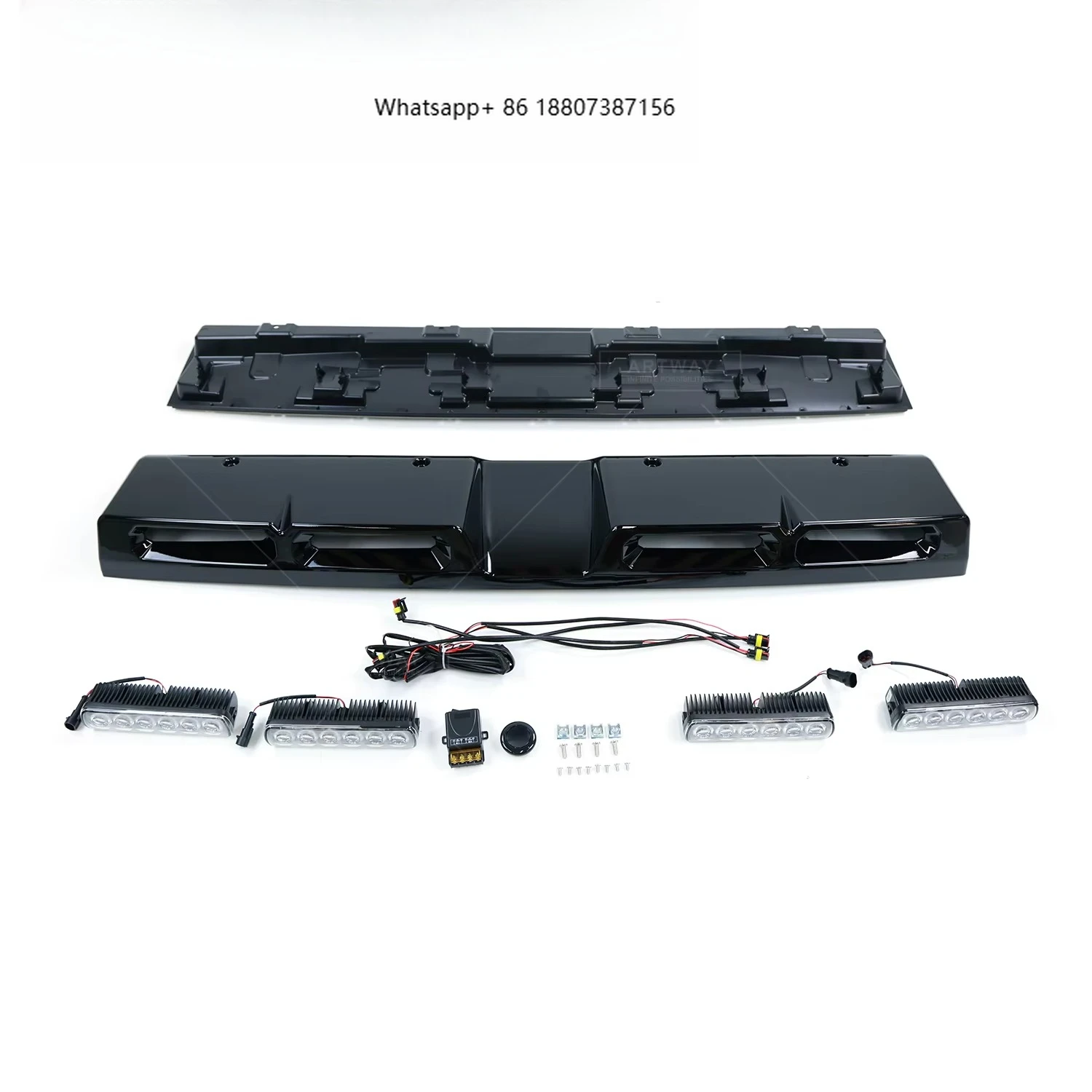 

High Quality Car Modification Accessories Top Light Glossy Black LED Roof Light Pod forLand Cruiser 300
