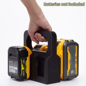 حامل تخزين صندوق بطارية 4x لبطارية DeWalt مع حجرة تخزين DCB205 DCB205-2 DCB204 DCB200 DCB203 (بدون بطارية) أفضل 10 مبيعات لبطارية ديوالت - رقم 3