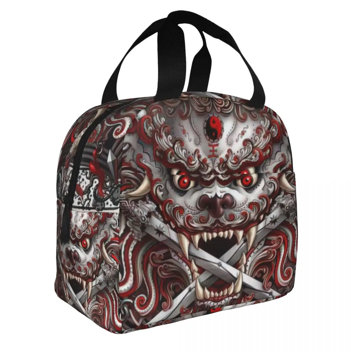 

Goth Oni, Japanese Demon Lunch Bento Bags Portable Aluminum Foil thickened Thermal Cloth Lunch Bag for Women Men Boy