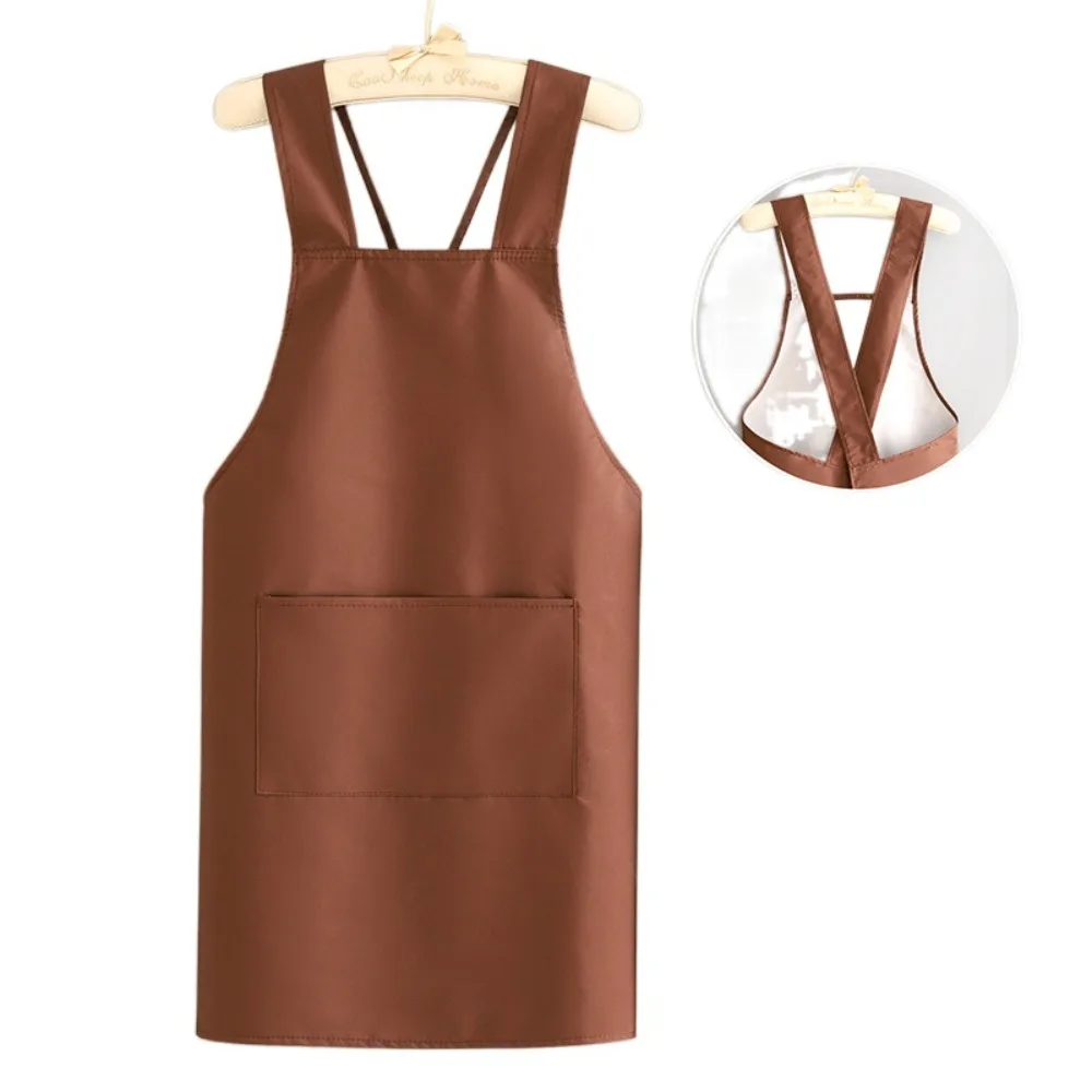 

Waterproof Kitchen Cooking Apron Stain-proof Breathable Household Work Apron Protective with Detachable Towel
