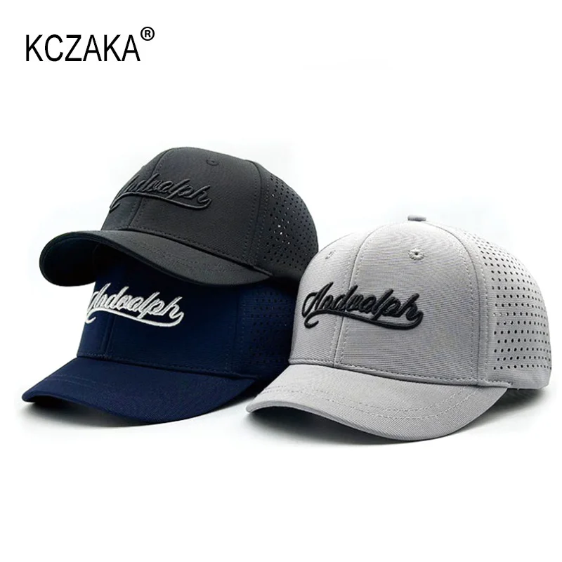 KCZAKA 5cm Czapki z krótkim rondem dla mężczyzn Casual Full Closed Fitted Caps Hard Top Short Bill Baseball Cap Street Sports Umpire Hats