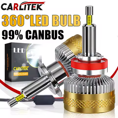 3D 360 H7 LED Car Headlight Bulb Canbus H8 H9 H11 Fog Lights 9006 HB4 9005 HB3 9012 HIR2 Plug&amp;Play Auto Lamps 6000K 12V Powerful