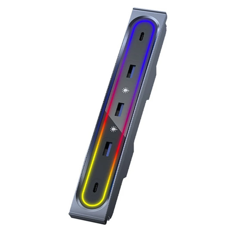 

Умная док-станция для Tesla Model Y, аксессуары 2023 Model 3, 5-портовое быстрое зарядное устройство 27 Вт со светодиодной подсветкой, шунтирующий концентратор