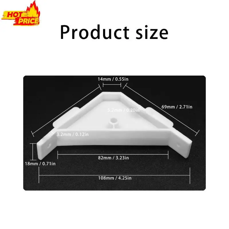 Pack of 12 Plastic 90 Degree Corner Supports for Cabinets & Countertops in White