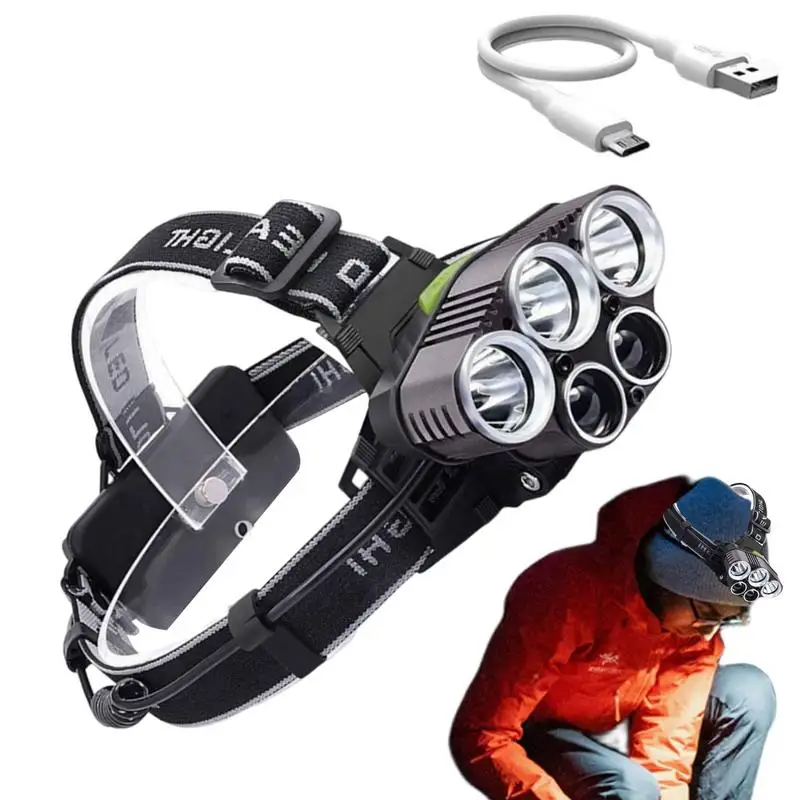 

LED Headlights For Fishing 5 Modes Outdoor Flashlight Headlamp High Brightness Flashlight For Camping Gear Headlight