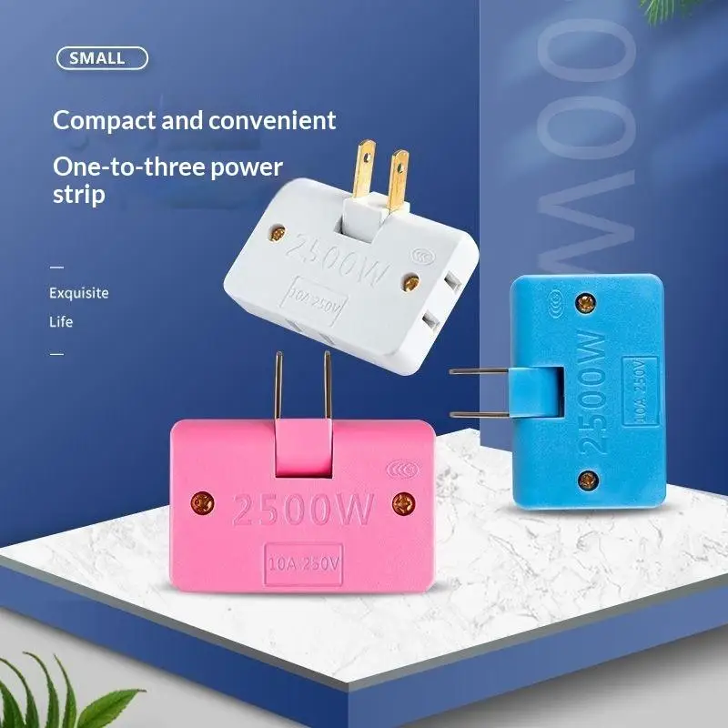 180 Degree Rotatable Power Socket Adapter 3 In 1 Wall Plug Converter Extension Socket For Home Cabinet Power Expansion