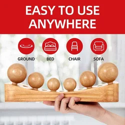 6 in 1 Wooden Body Massager Psoas Muscle Buttocks Release Trigger Point Therapy Massage Tool Occipital Bone Physical Therapy
