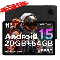 Doogee Tab A9+ Tablet Pc 11 Inch Android 15 20Gb Ram(4+16) 64Gb Rom 8580Mah Battery Dual Speakers Support Widevine L1 Tablet Pc