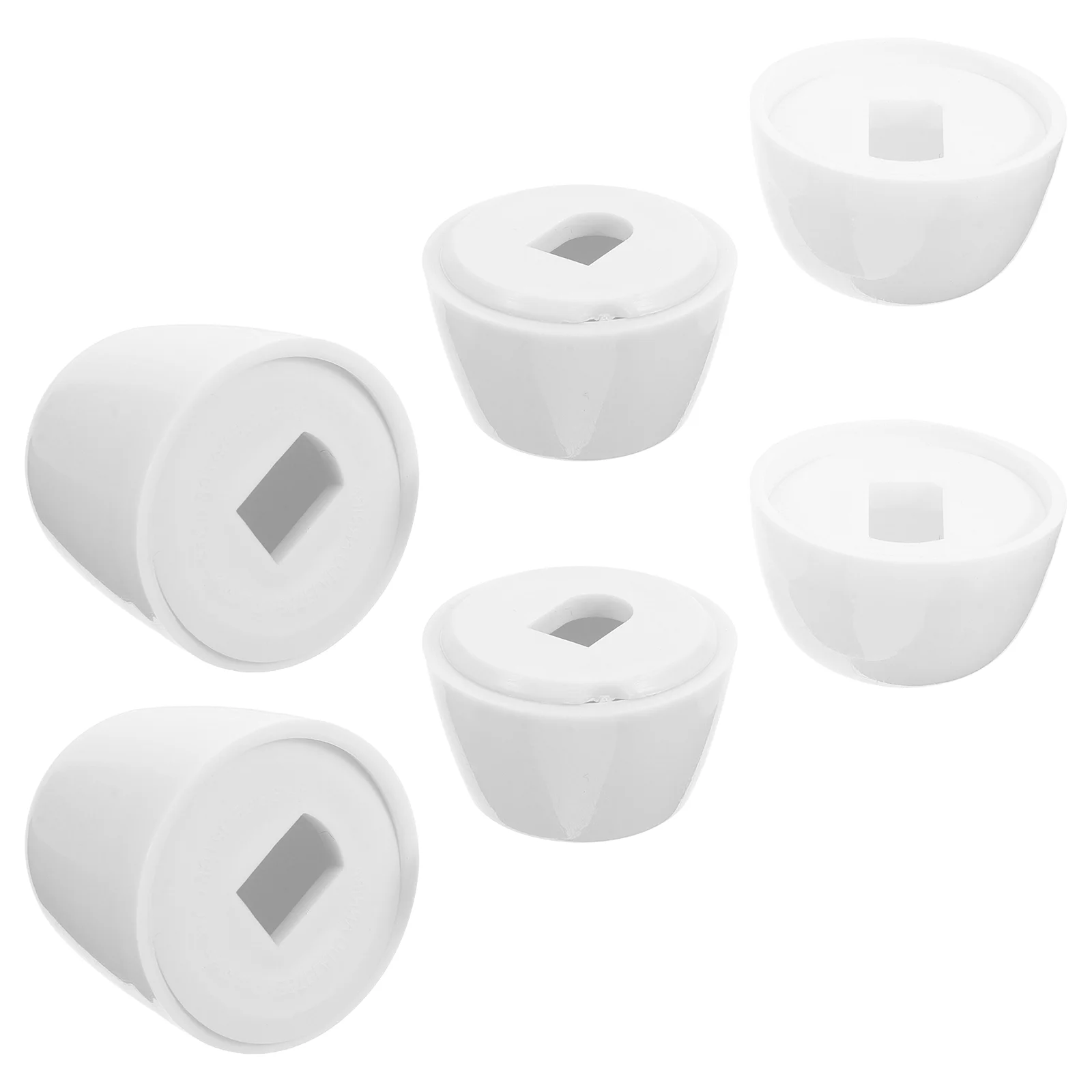 6 Pairs Toilet Accessories Decorative Cover Bolt Covers Caps Parts Plastic Screw Supplies Heighten Seat Floor