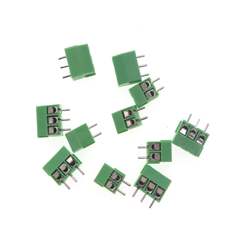 10pcs KF350 2P 3P 3.5mm Pitch 2Pin 3 Pin 2 way Straight Pin PCB Screw Terminal Block Connector