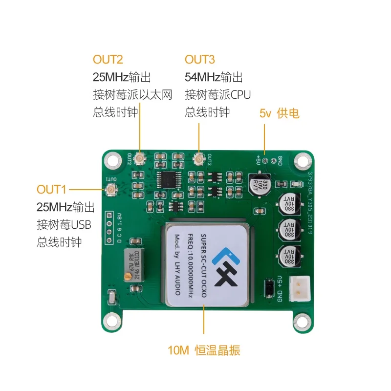 Himbeer Pi 4b Upgrade und Modifikation der Ocxo Ultra-Low-Phase-Rauschen Konstant temperatur Kristall oszillator Clock Board