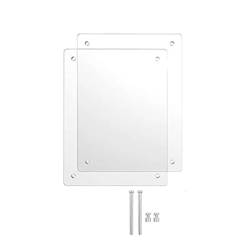 Minimalist Tabletop Photo Display For Home & Office Desk Decor 6 Inch Clear Acrylic Pressed Flower Frame Floral Keepsake Frame –