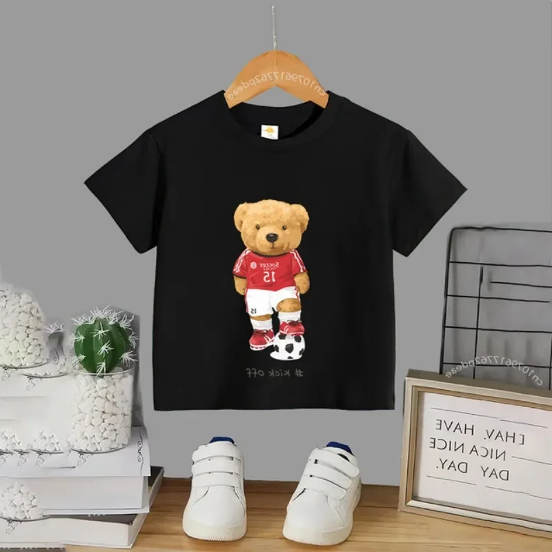 

Детская футболка из модала с милым мультяшным принтом, летняя детская одежда, мягкая дышащая легкая футболка унисекс для мальчиков и девочек