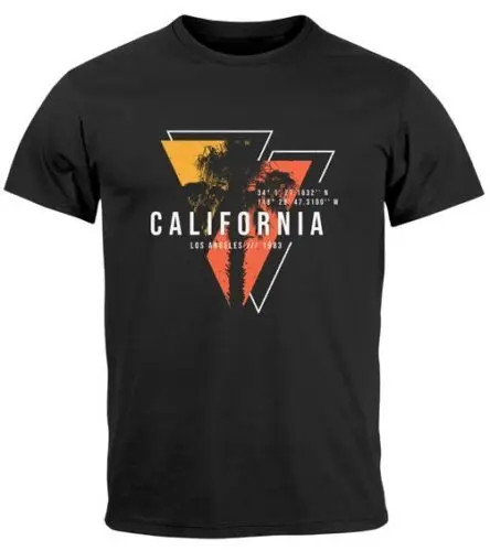 T-Shirt California Los Angeles Surfing Motiv Sommer Fashion USA