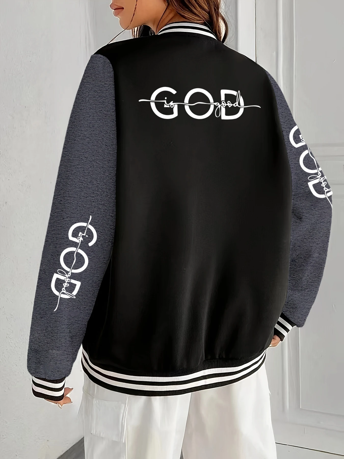 

Куртки для пар God Is Good Art с буквенным принтом, спортивные теплые жилеты, свободная уличная одежда в стиле хип-хоп, универсальная женская одежда большого размера