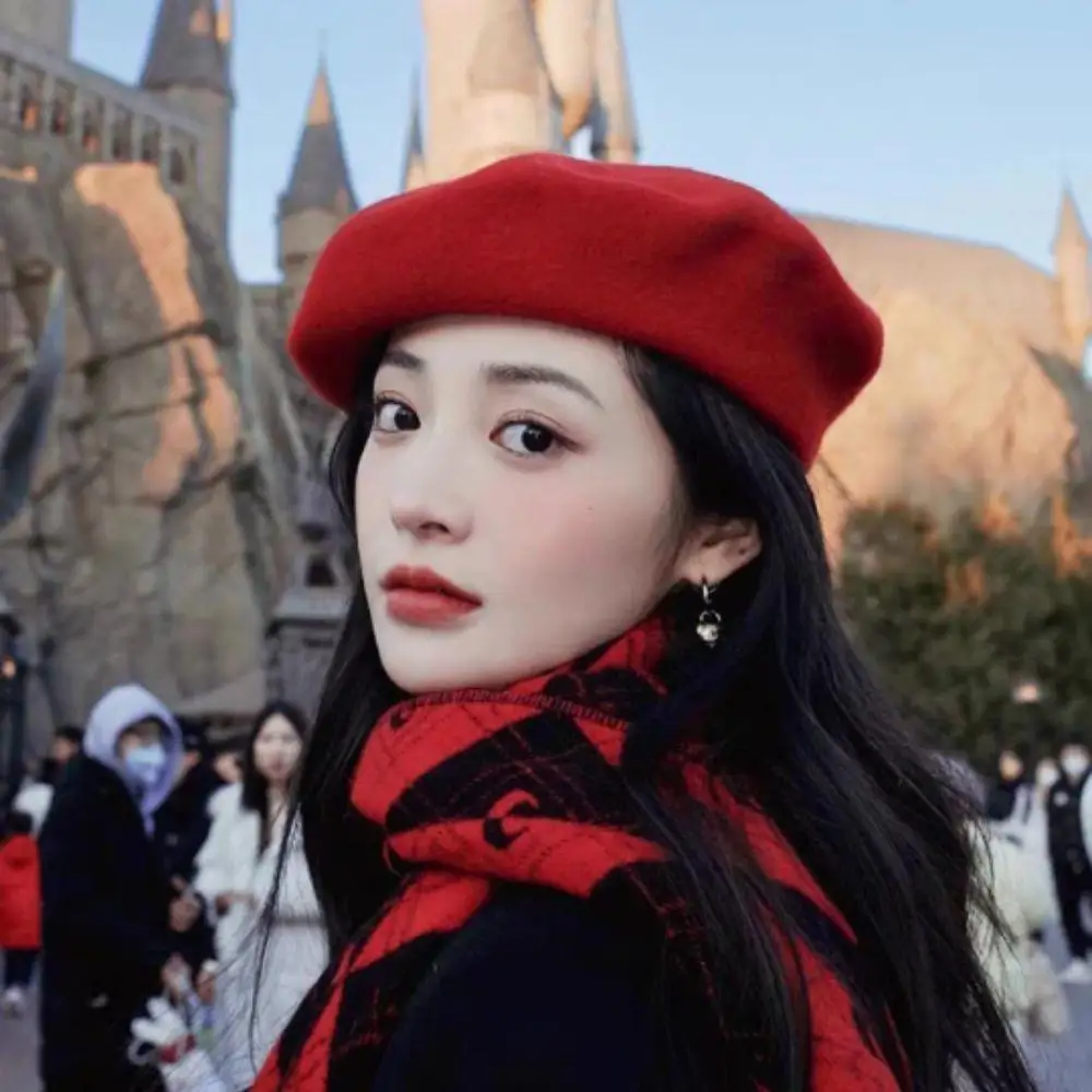 

Wool Blend Beret Caps For Women Hats British Western Style Ivy Cap Classic Winter Woman Vintage Painter Hat Retro Octagonal Cap