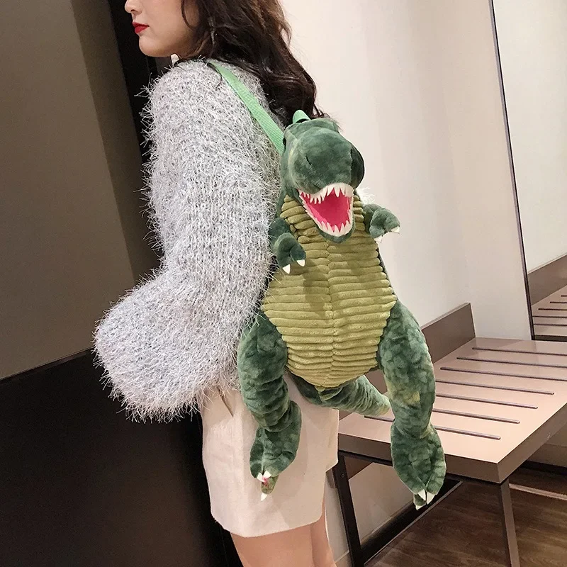 40cm Cartoon Dinosaur Backpack Plush Doll Animal Dinosaur Bag Funny PlushToy Tyrannosaurus Rex Triceratops Bag Children Backpack