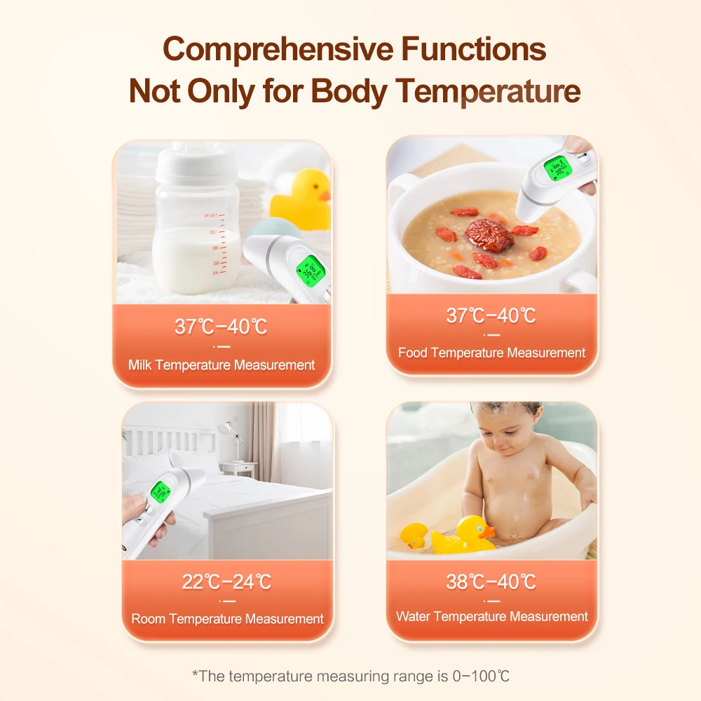 Cofoe Digital Infrared Fever Thermometer Medical Household  Infant Adult Forehead Non-contact Body Temperature Ear Thermometer