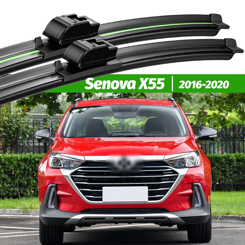 For BAIC Senova X55 2016-2020 2pcs Front Windshield Wiper Blades 2017 2018 2019 Windscreen Window Accessories