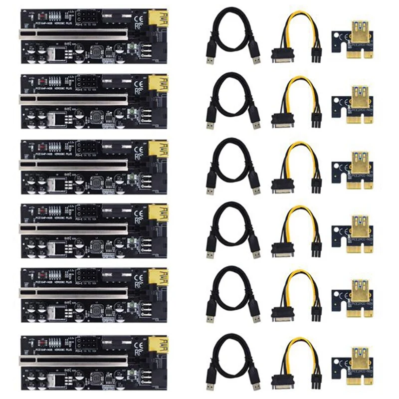 

Version Riser 009C Plus PCI-E 1X 4X 8X 16X Extender Riser Card PCIE PCI Graphics Extension Miner Mining