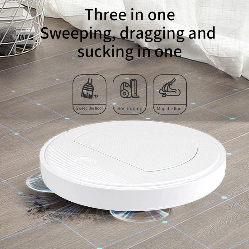 Robot Vacuum Cleaner Smart Ultra Thin Automatic Sweeping Suction Towing 3 In 1 APP Remote Control