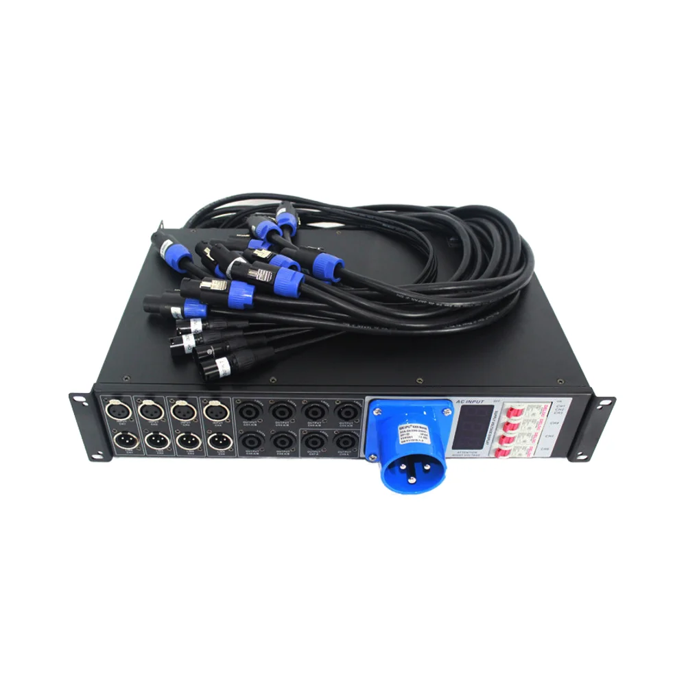 Portable 8-Channel Metal Circuit Protection DC Power Distribution Box 200A Current 10000W LED Lighting Multi-Voltage Roland